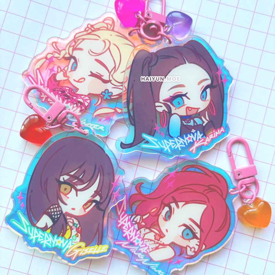 aespa Supernova Holo Keychains — haiyun